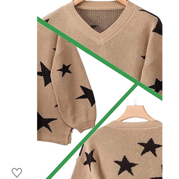 Beautiful woman fall sweater long sleeve v neck - Picture 4 of 5